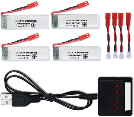 Paket Baterai Polimer Li Ion Isi Ulang NCM 3.7V 500mAh Baterai Lipo