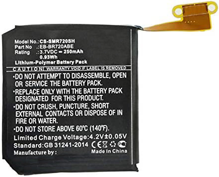 250mAh 3C Baterai Lithium Gear S2 Li Ion Baterai Isi Ulang R732 UN38.3