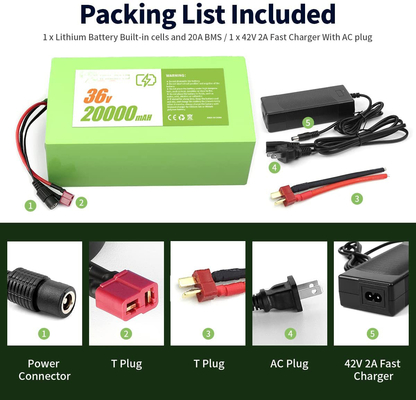 48V 8Ah E Bike / Paket Baterai Lithium Ion 36V 15A Untuk Peralatan Rumah Tangga