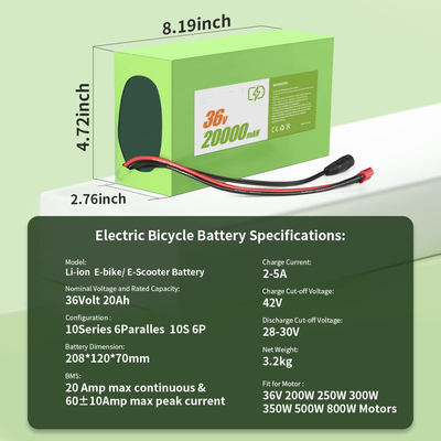 48V 8Ah E Bike / Paket Baterai Lithium Ion 36V 15A Untuk Peralatan Rumah Tangga