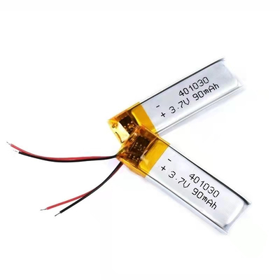 Baterai Polimer Lithium 1S1P 90mAh 3.7v Baterai Lithium Ion Persegi Panjang