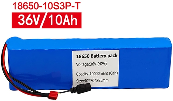 Paket Baterai Lithium 36V 18650 BMS 10AH Baterai Lithium Ion Mobil Listrik