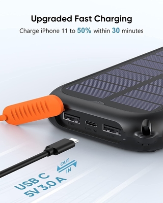 Stasiun Bank Tenaga Surya Crank Tangan Portabel Nyata 26800mAh NCM