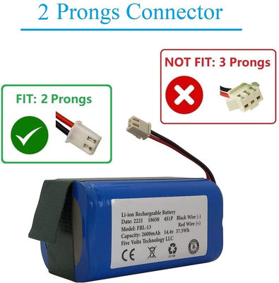 Kustom 2600mah 14.8V 14.4V Li Ion Battery Pack Isi Ulang OEM