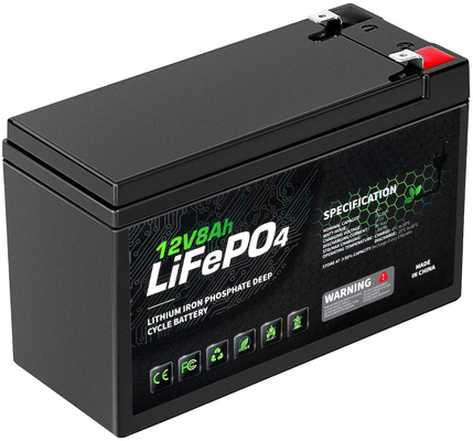 Baterai LiFePO4 12V 8Ah Ringan / MSDS Baterai Isi Ulang Deep Cycle
