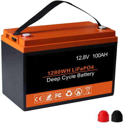 Baterai Penyimpanan Energi Surya LFP 100AH ​​12V Baterai Lithium Isi Ulang BMS