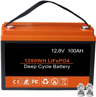Baterai Penyimpanan Energi Surya LFP 100AH ​​12V Baterai Lithium Isi Ulang BMS